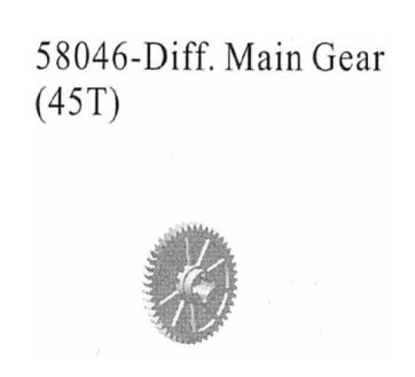004-58046 Hauptzahnrad 45 Zähne Modul 0,4